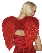 Cupid, maskeradset med vingar och fuskpäls